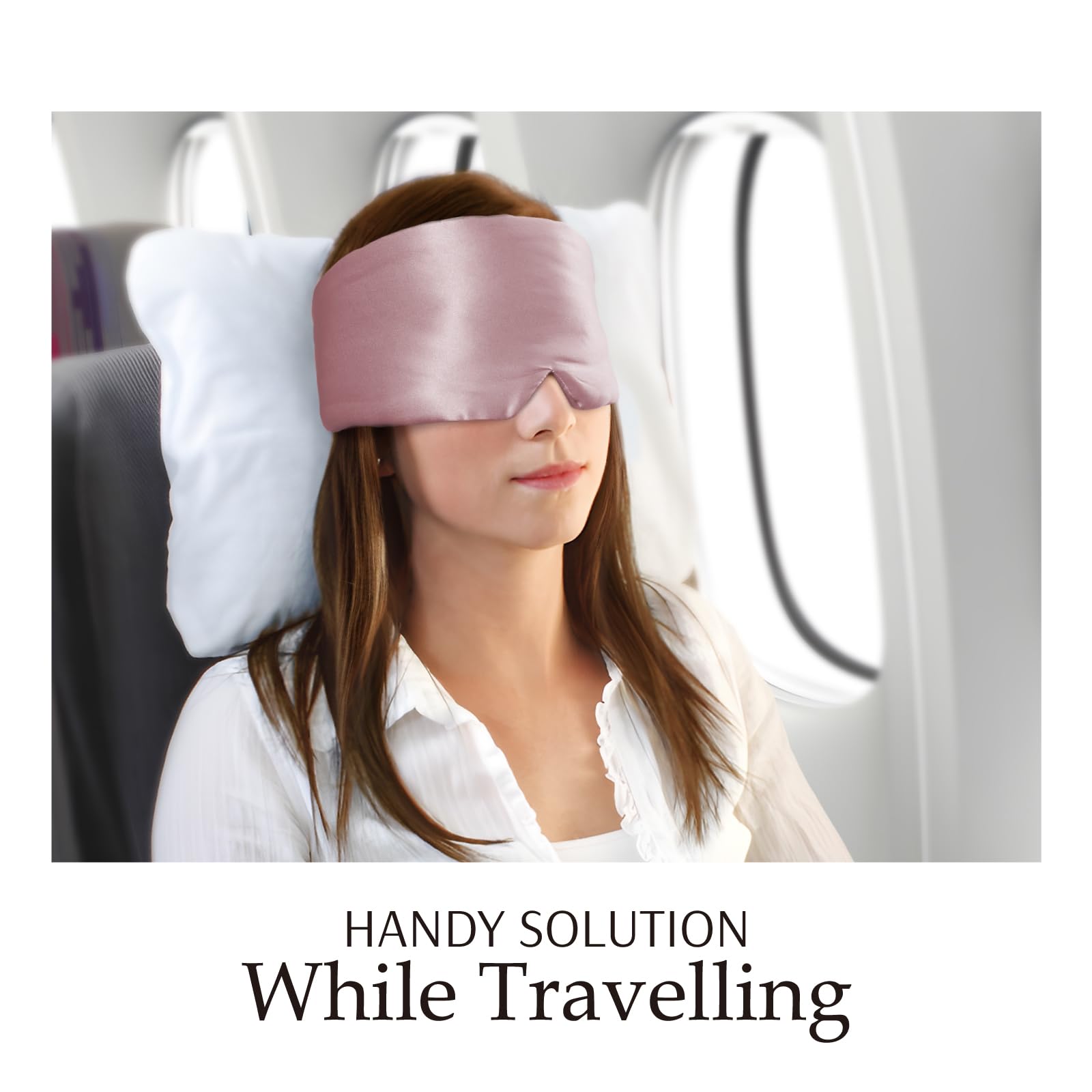 Mulberry Silk Sleep Mask – Adjustable Blackout Eye Mask (Light Plum)