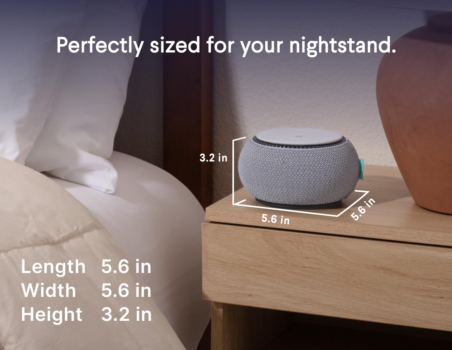 Smart White Noise Sound Machine – Portable Sleep Aid with Real Fan