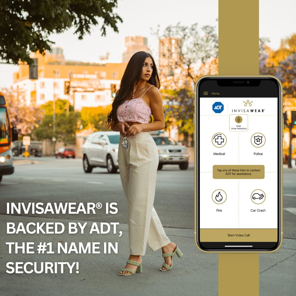 invisaWear Smart Safety Necklace – Discreet Gold Jewelry with Emergency Alert