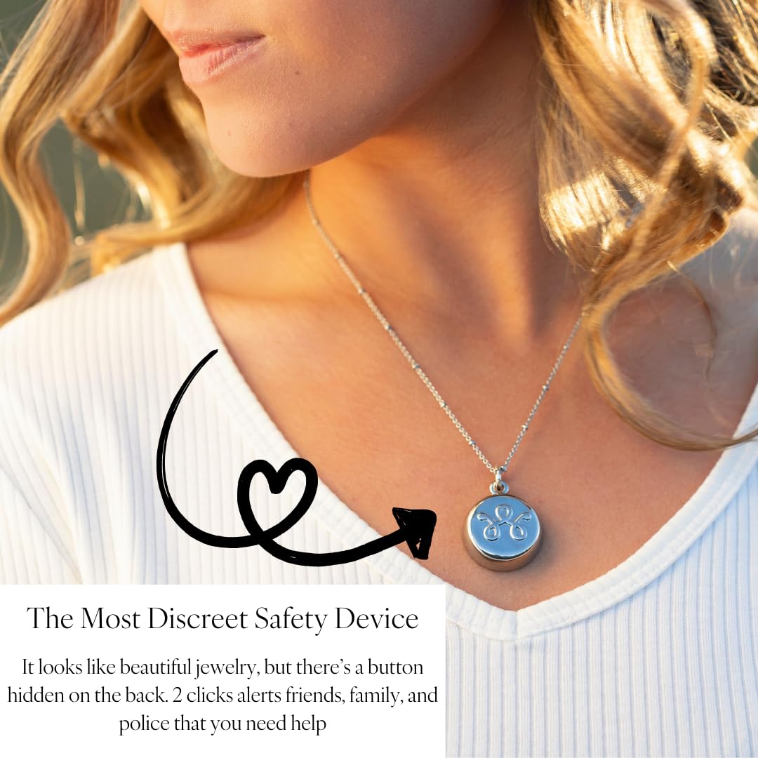 invisaWear Smart Safety Necklace – Discreet Gold Jewelry with Emergency Alert