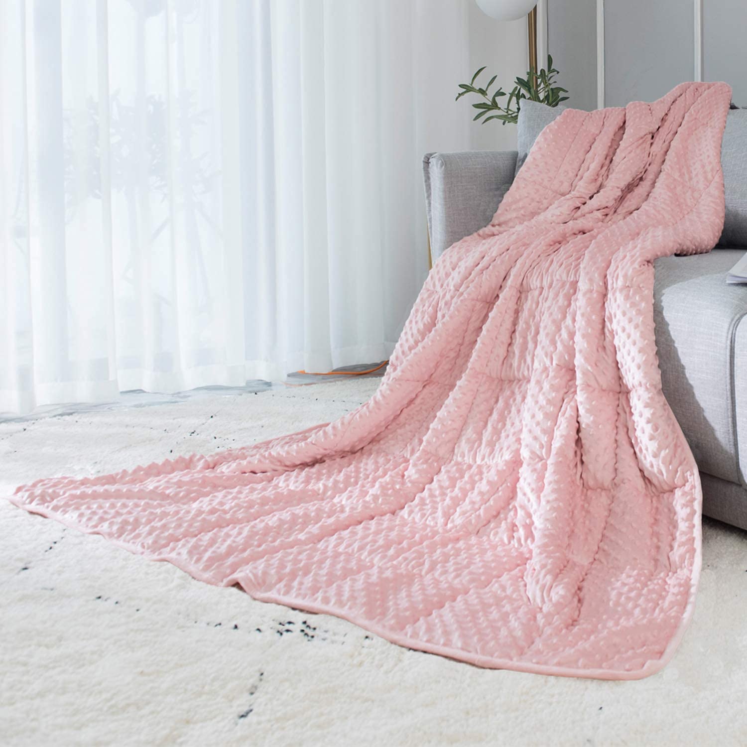 Reversible Weighted Blanket 5lbs – Velvet Warm & Cool Throw