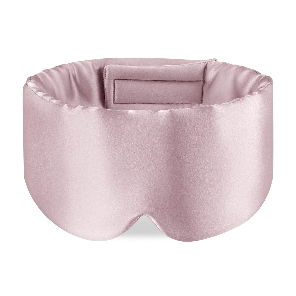 Mulberry Silk Sleep Mask – Adjustable Blackout Eye Mask (Light Plum)