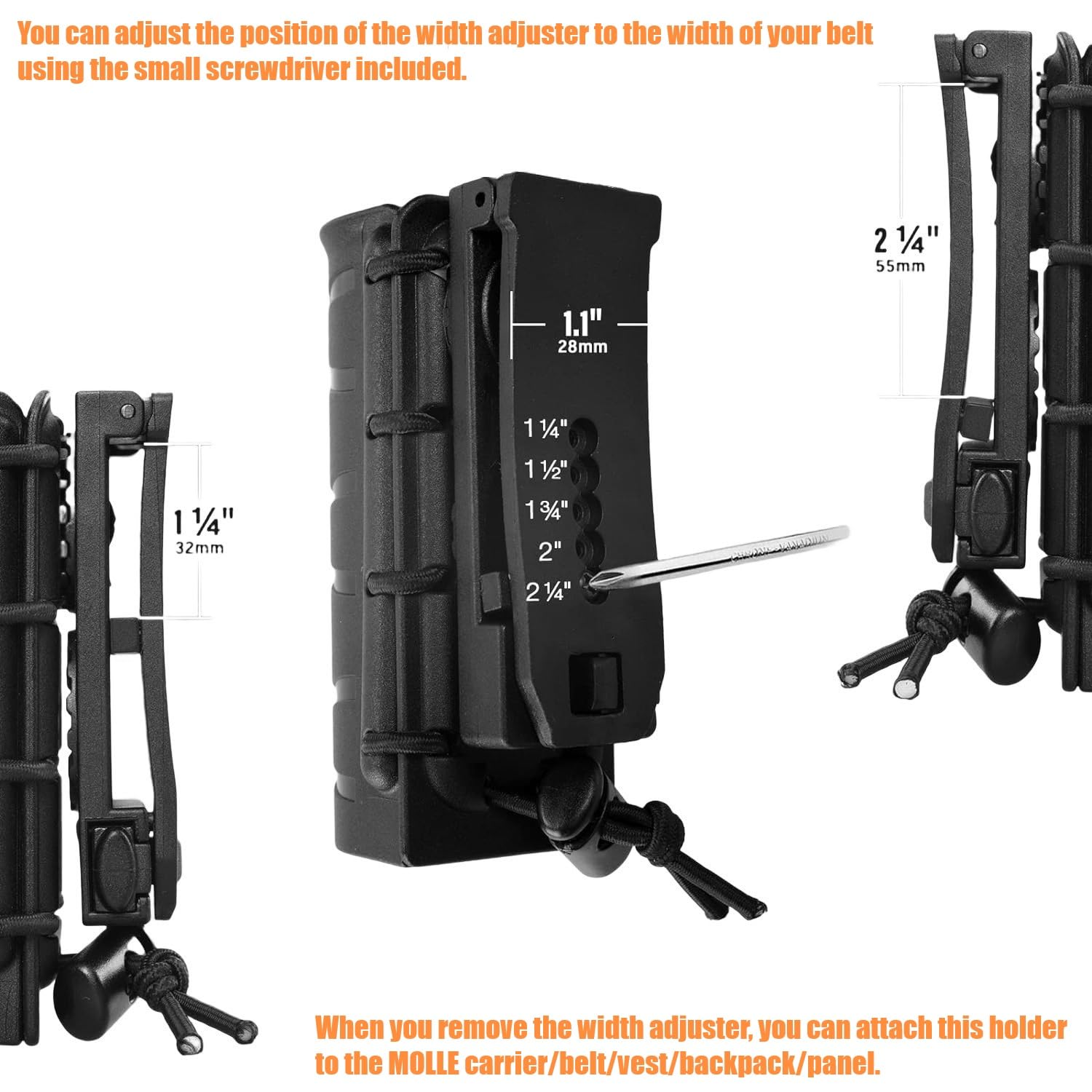 Open Top Pepper Spray Holster – Duty Belt & MOLLE Quick Release MK3/MK4 Holder