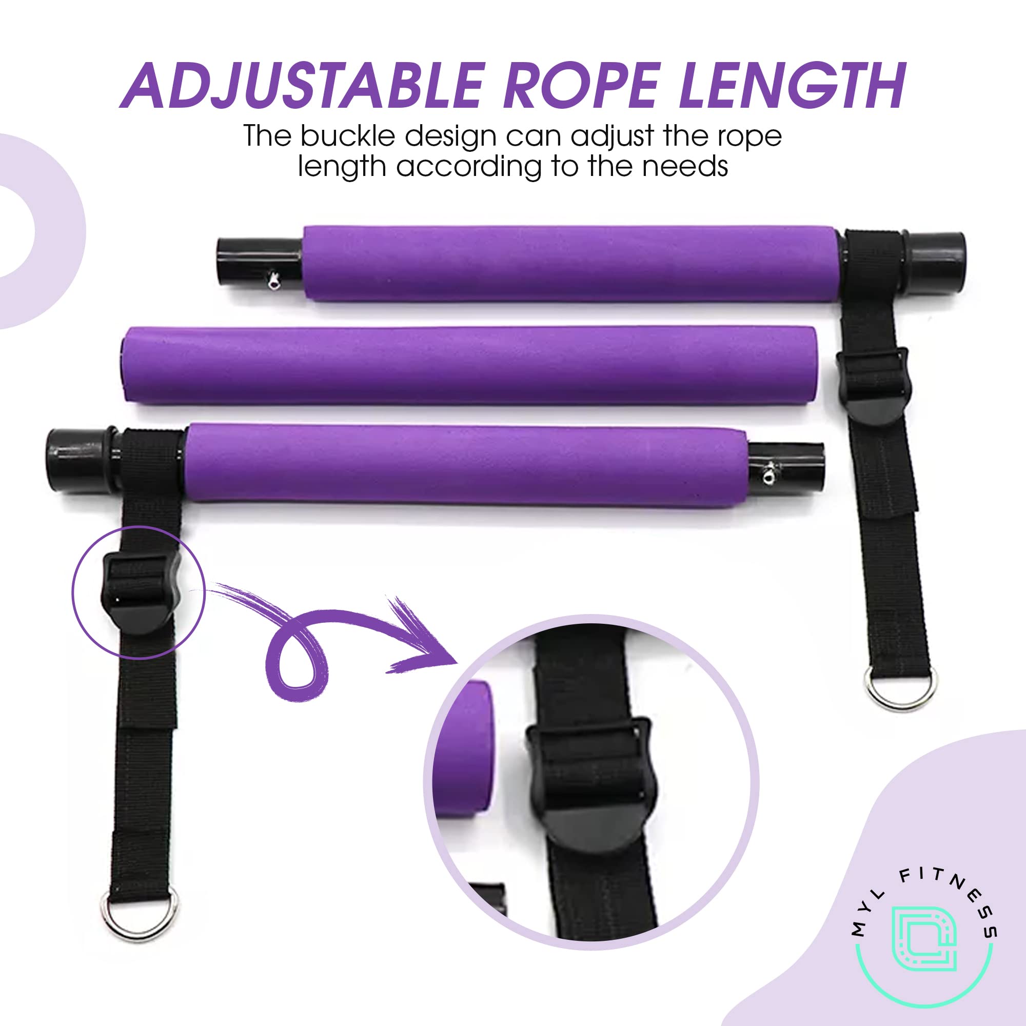 Pilates Bar Kit with Resistance Bands – Portable Home Workout Equipment