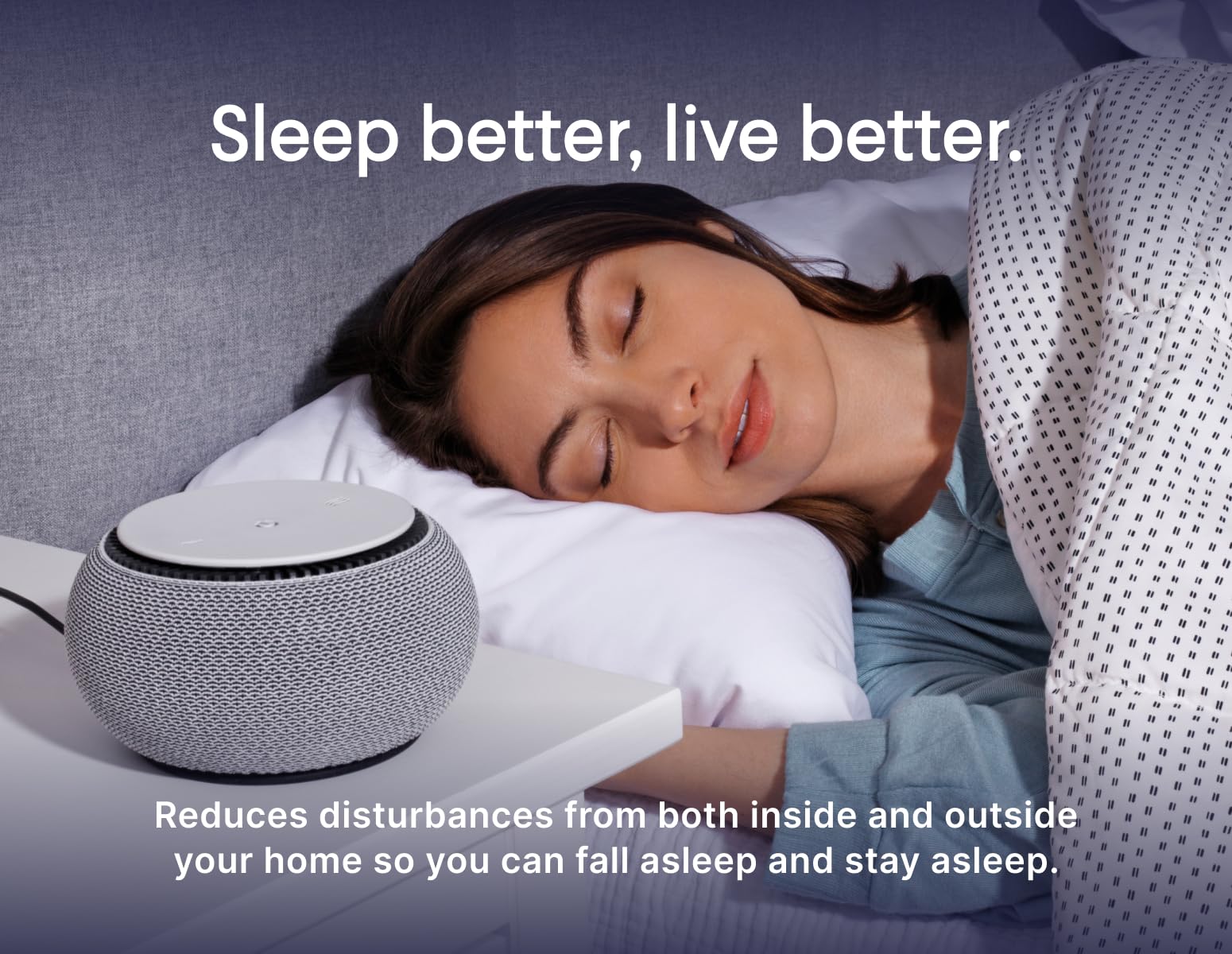 Smart White Noise Sound Machine – Portable Sleep Aid with Real Fan
