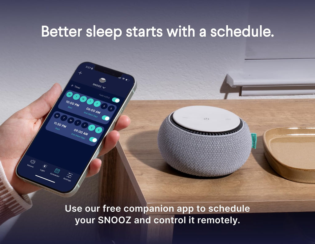 Smart White Noise Sound Machine – Portable Sleep Aid with Real Fan