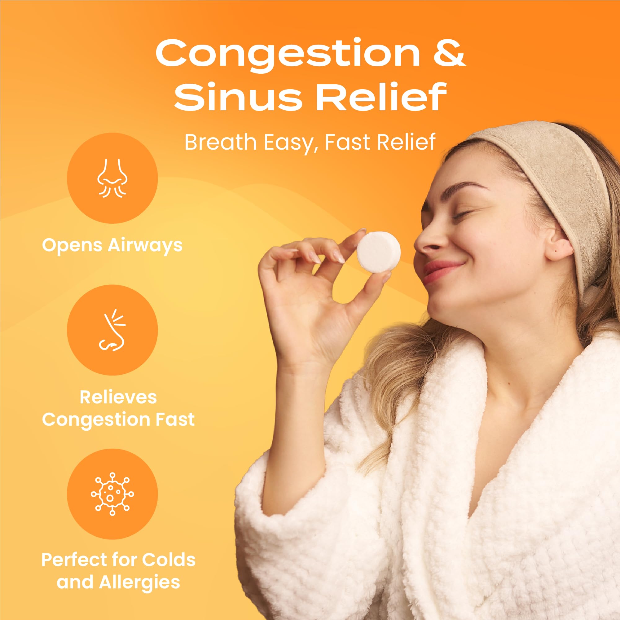Body Restore Shower Steamers – 15 Pack Citrus Aromatherapy Self-Care Gift