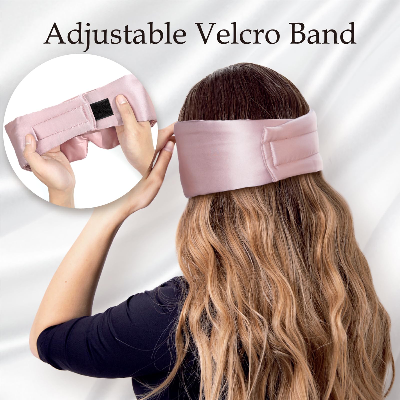 Mulberry Silk Sleep Mask – Adjustable Blackout Eye Mask (Light Plum)