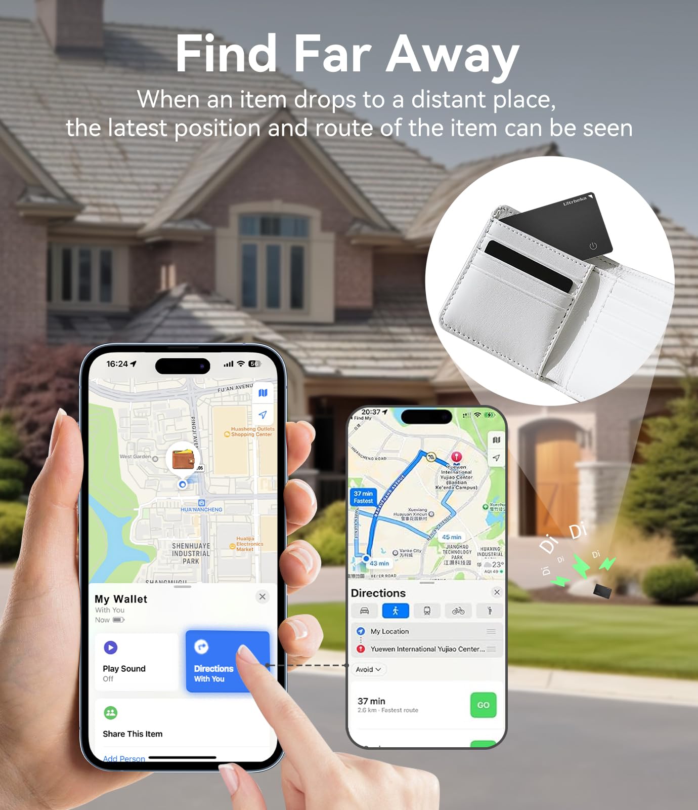 Ultra-Thin Wallet Tracker Card – Apple Find My Compatible, Wireless Charging