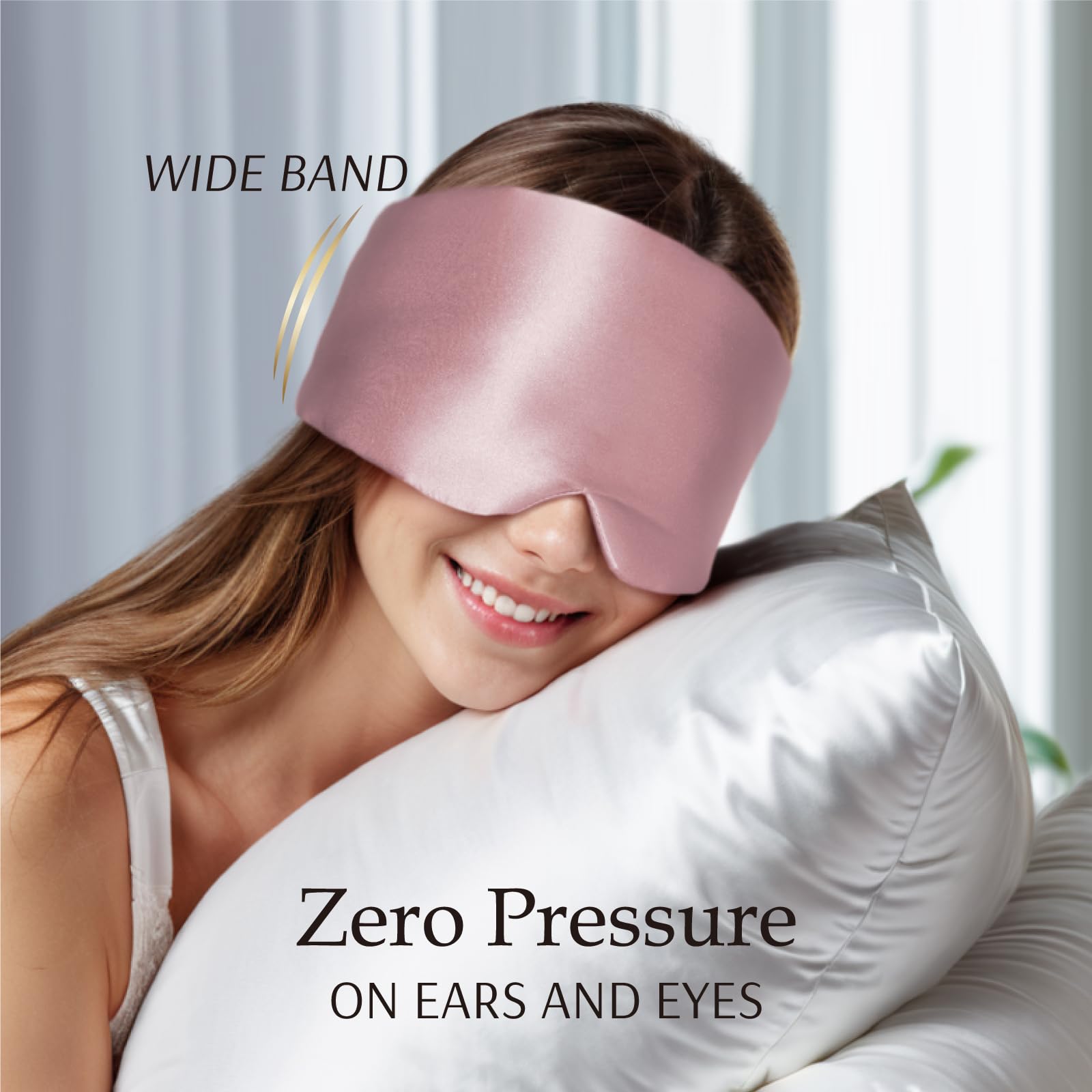 Mulberry Silk Sleep Mask – Adjustable Blackout Eye Mask (Light Plum)