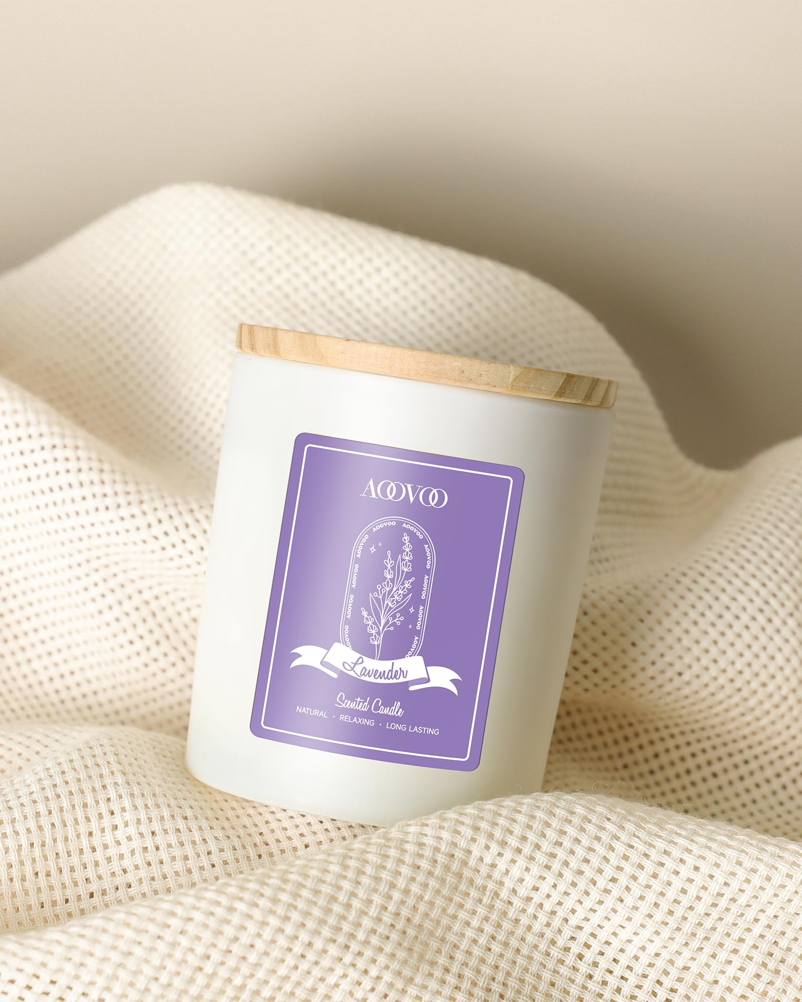 Lavender Scented Candle with Crystals – 10oz Soy Aromatherapy
