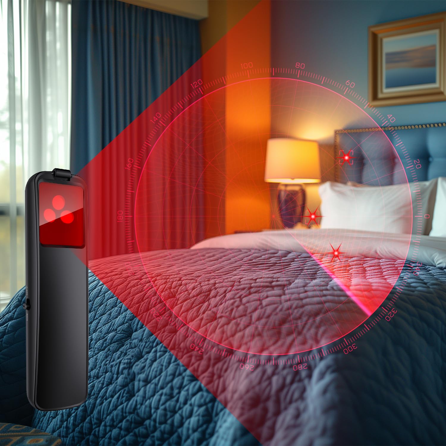 AI-Powered Hidden Camera & GPS Detector – Portable RF Bug Scanner