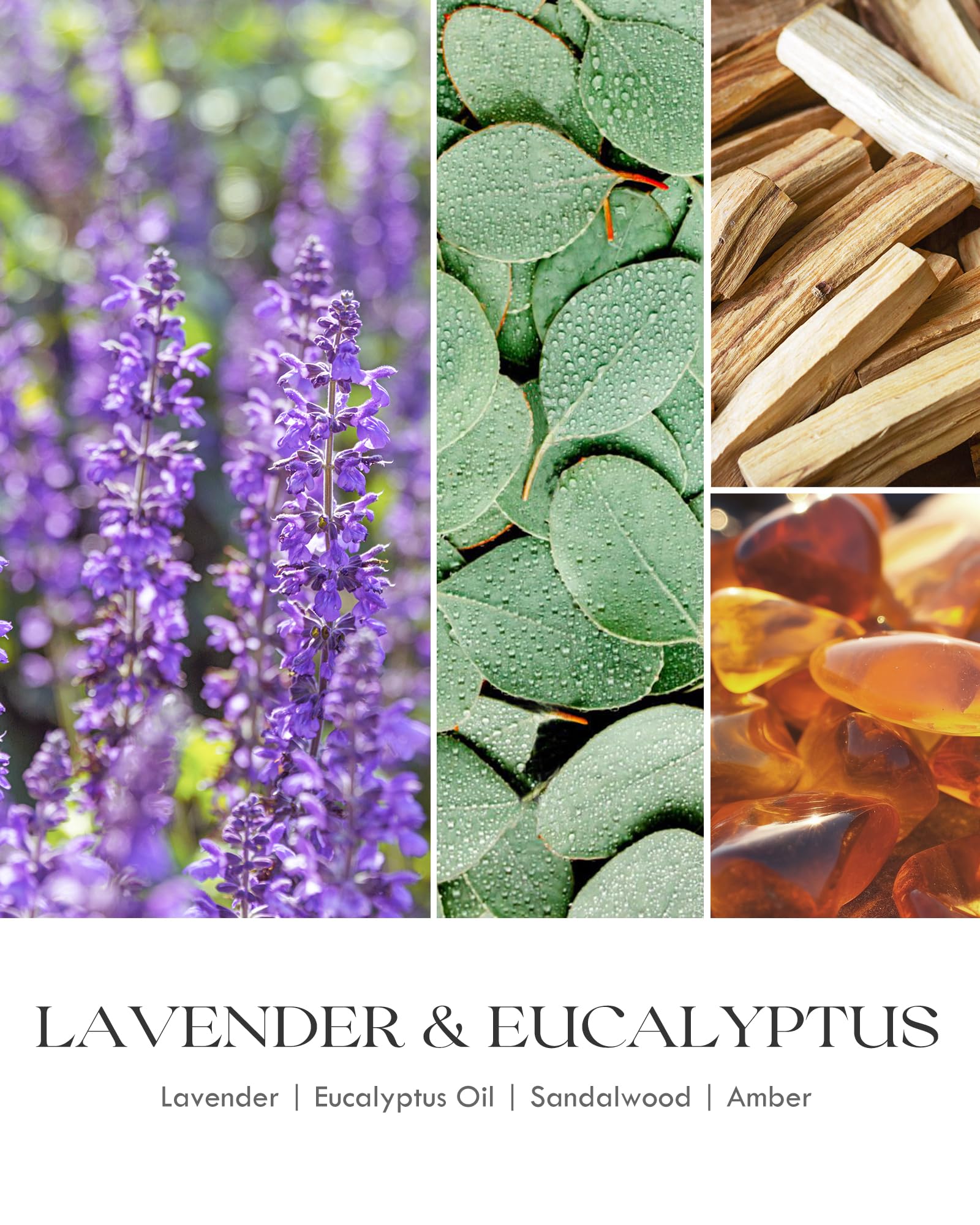 Lavender Scented Candle with Crystals – 10oz Soy Aromatherapy