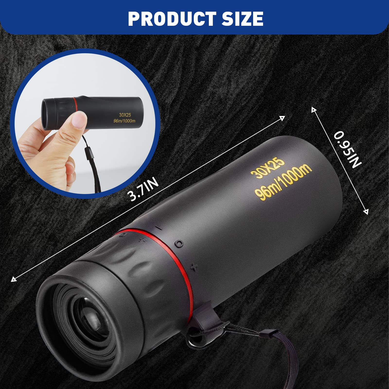 Mini Monocular Telescope – 30x25 HD Pocket-Sized for Adults & Kids