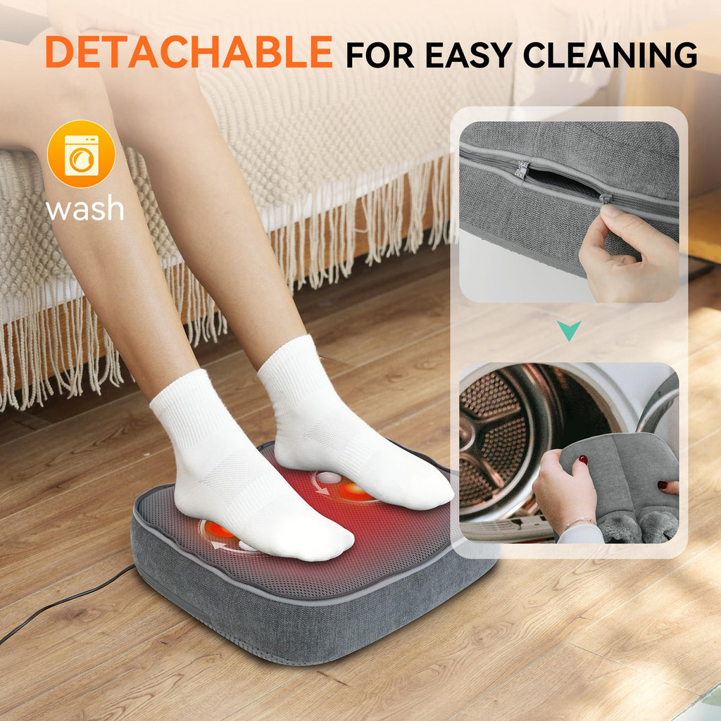 Shiatsu Foot Massager with Heat – Electric Foot Warmer & Back Massager