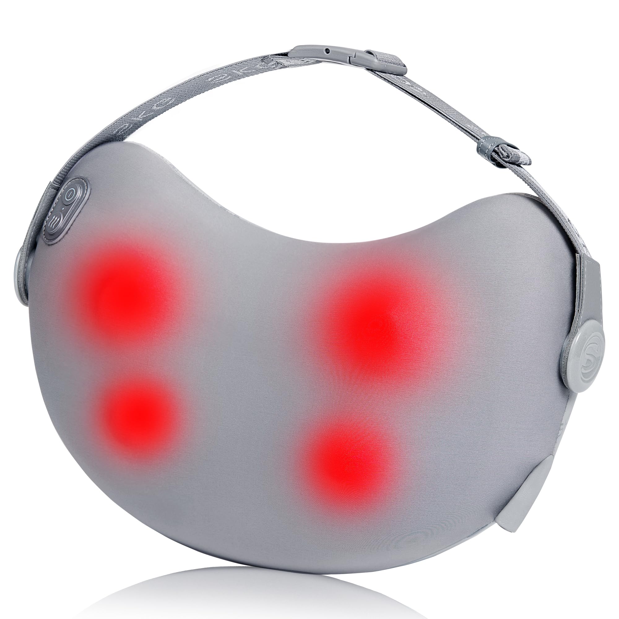 Shiatsu Back Massager with Heat – Cordless 4D Deep Tissue Pillow