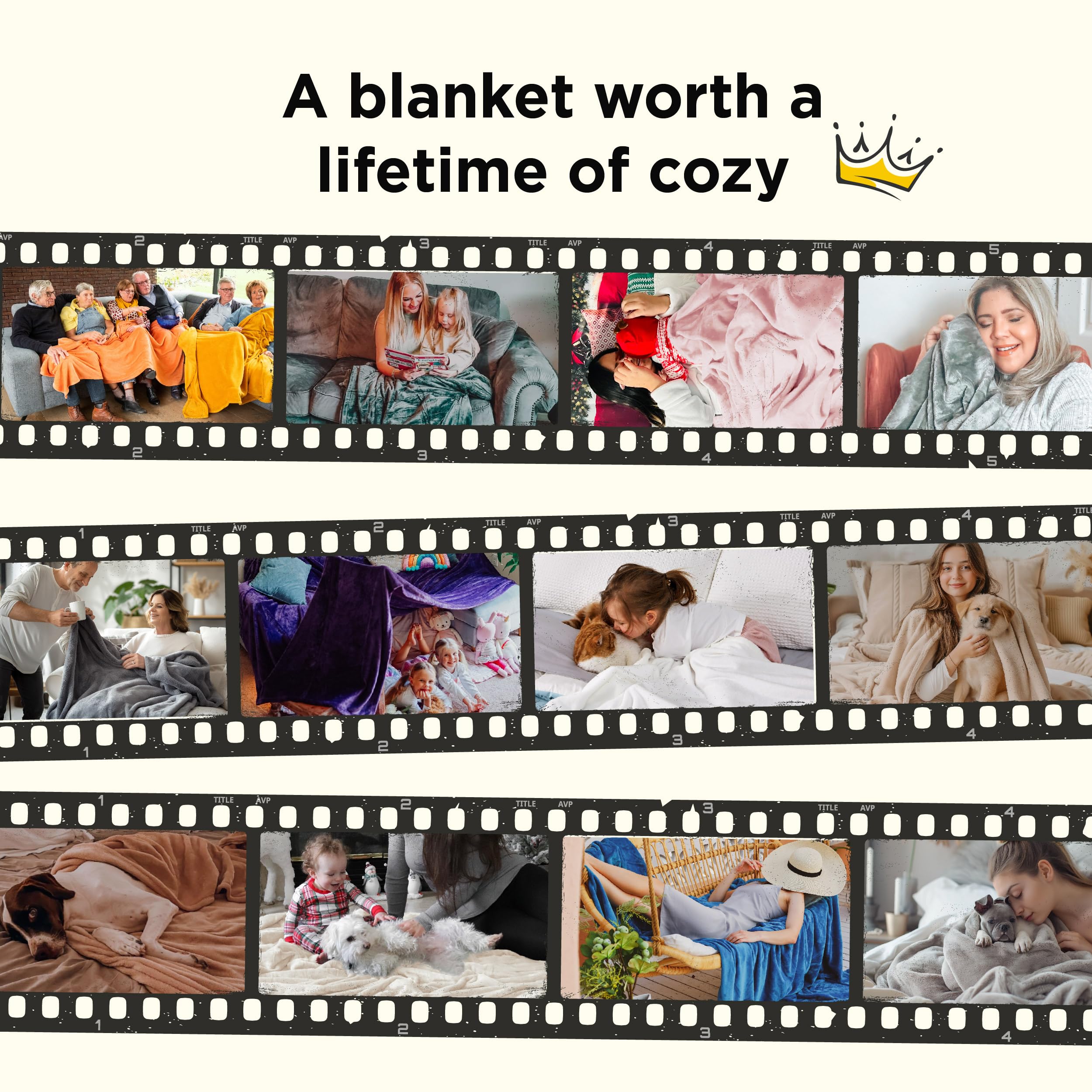 Fleece Bed Blanket Queen Size – Soft Lightweight Cozy Throw